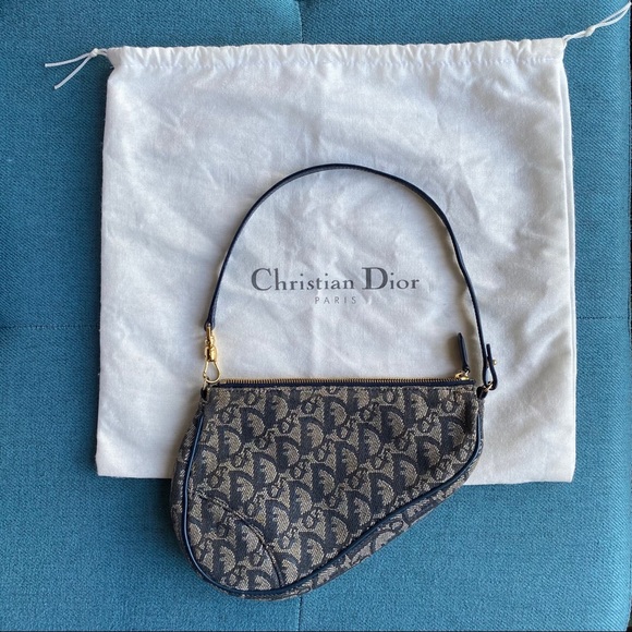 Vintage Dior 2001 Diorissimo Saddle Pochette - Picture 10 of 11